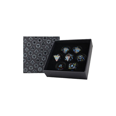 lets play games dice LPG Dice RPG Set Inscripted Bubbles Neon
